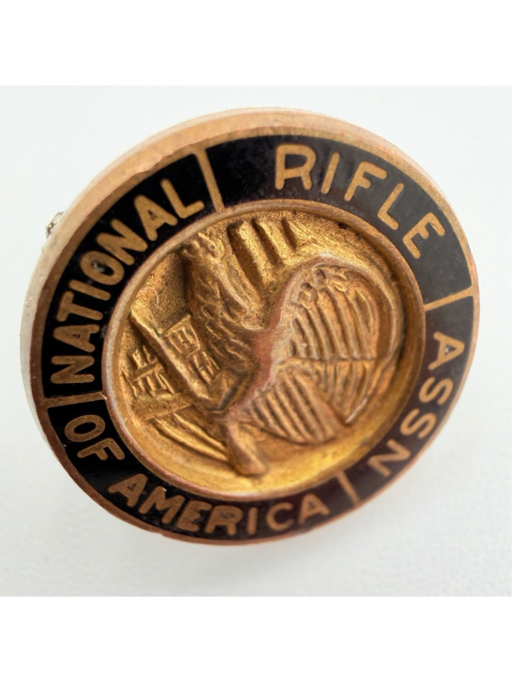 Gold & Black National Rifle Association NRA Lapel Pin